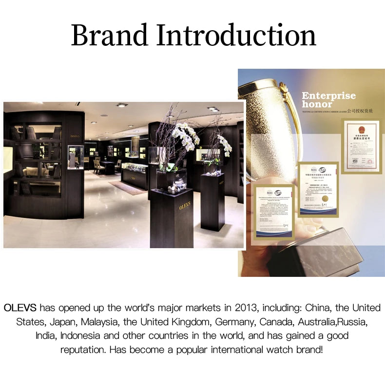 OLEVS 5501 Rose Gold Ladies Noble Watches