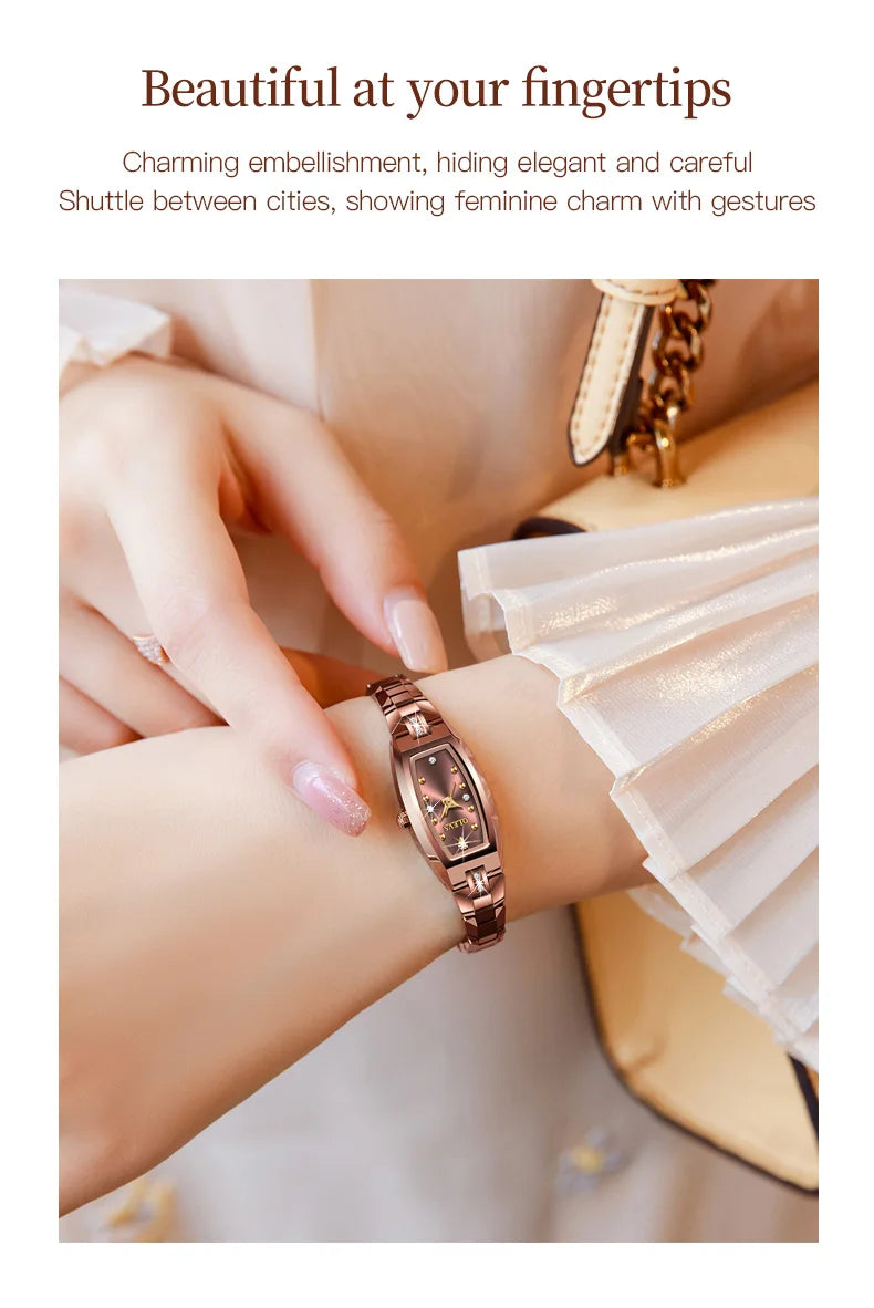 OLEVS 5501 Rose Gold Ladies Noble Watches
