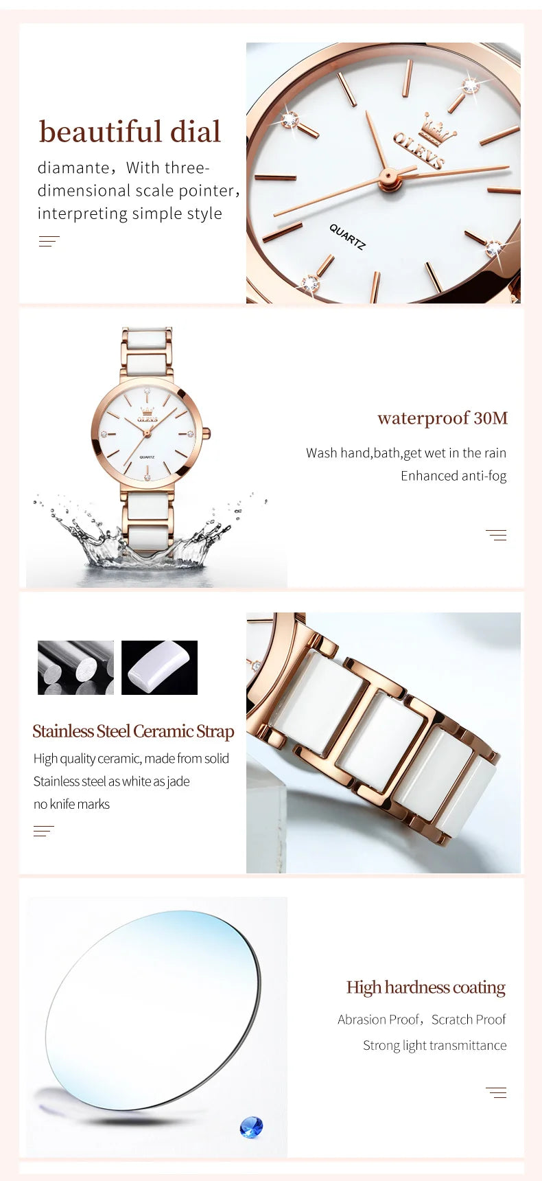 OLEVS 5877 Japan Quartz Women Watch