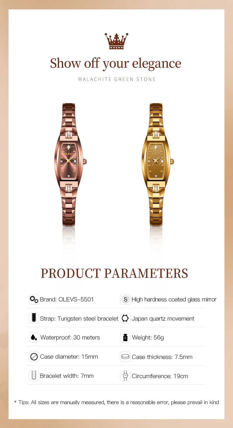 OLEVS 5501 Rose Gold Ladies Noble Watches