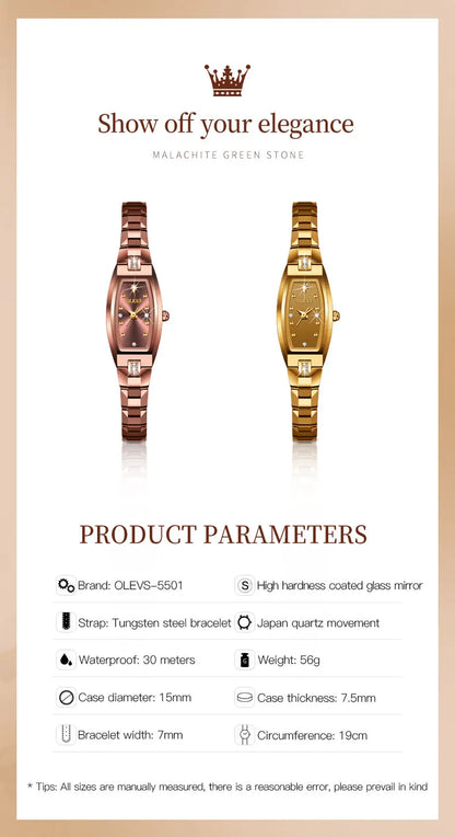 OLEVS 5501 Rose Gold Ladies Noble Watches