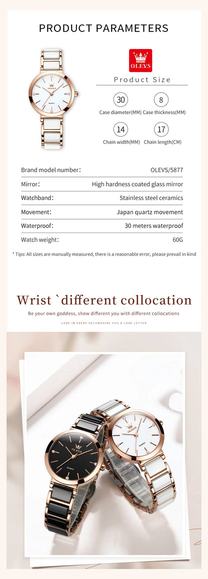 OLEVS 5877 Japan Quartz Women Watch